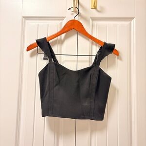 Aritzia Sunday Best Lucinda Crop Top Black – S